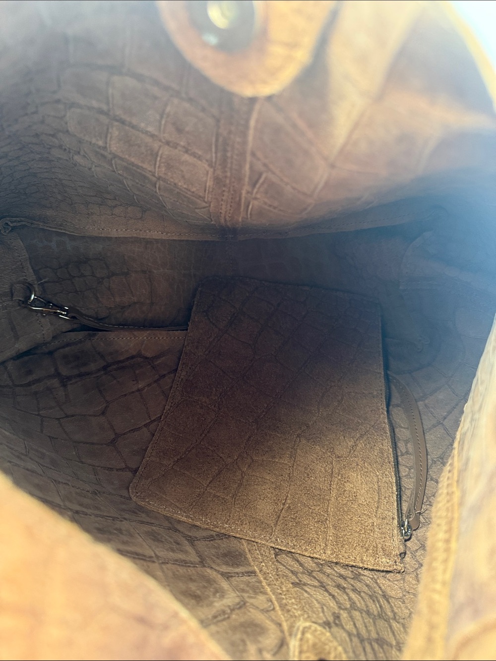 Haute Hippie Croc-Embossed Suede festival  Bag - Picture 9 of 12
